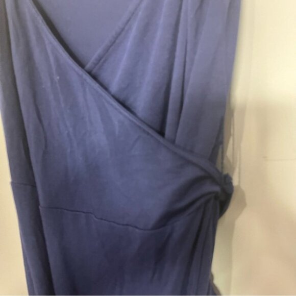 GAP Cami Wrap Dress Navy Jersey Spaghetti Strap, size L - Picture 8 of 15